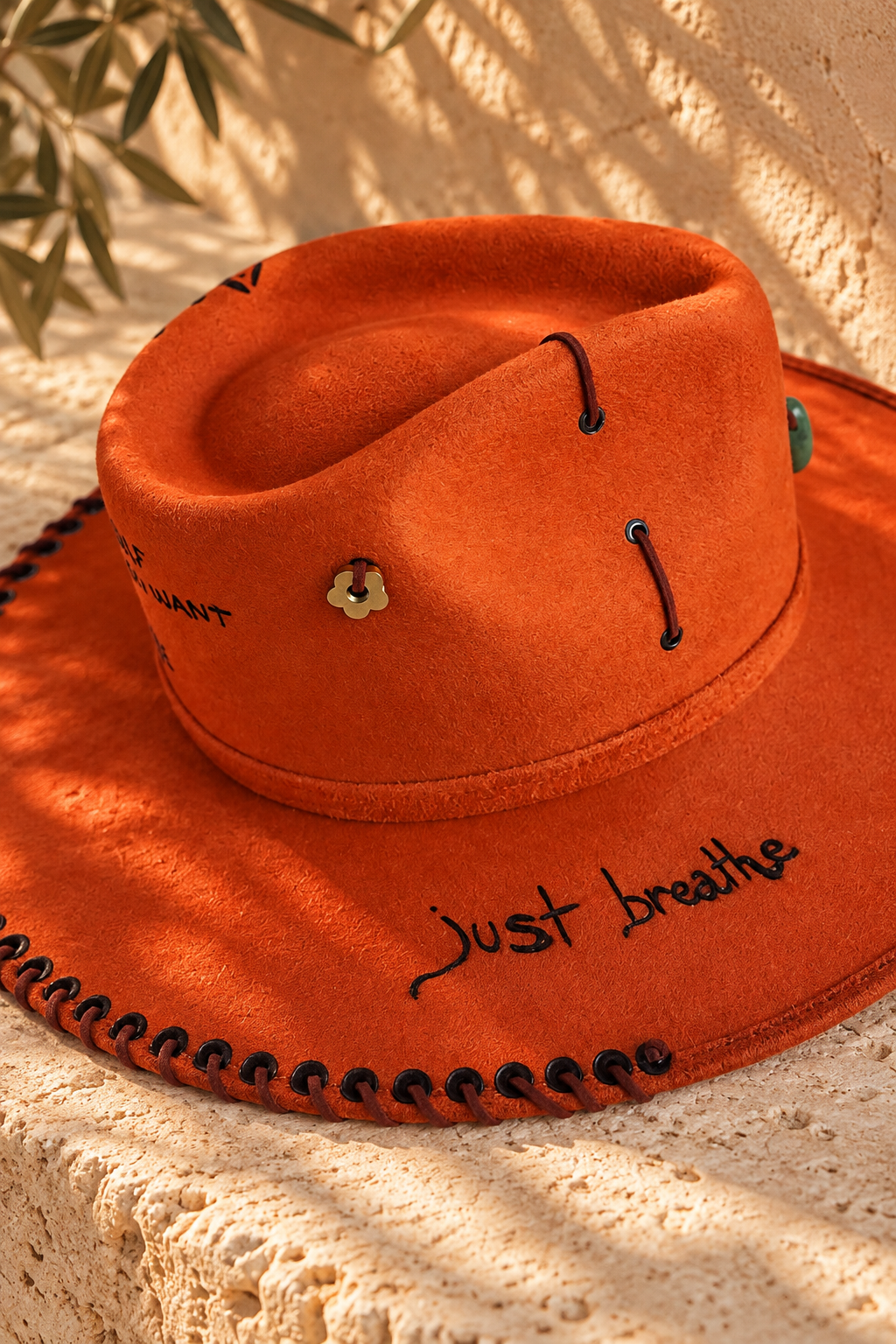 "Just breathe" hat